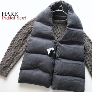 【HARE ハレ】未使用 8250円 中綿 マルチマフラー グレー!!