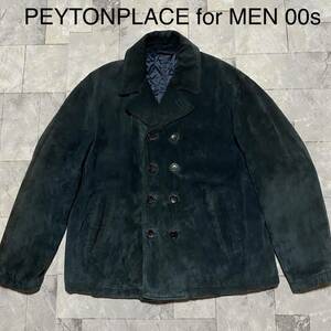 PPFM ピーピーエフエム ピッグレザージャケット PEYTONPLACE for MEN 00s y2k ヴィンテージ 豚革 ネイビー サイズF 玉FS1116