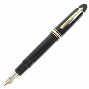 美品▼MONTBLANC モンブラン マイスターシュテュック No.149 ホワイトスター ペン先18K 万年筆 ブラック×ゴールド Mニブ ドイツ製