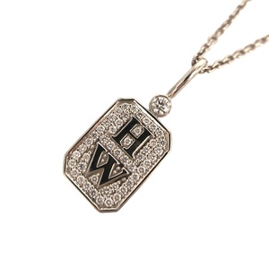 ハリーウィンストン HARRY WINSTON HWロゴ　ネックレス　PT950 ダイヤ PT950 ダイヤモンド ジュエリー 中古