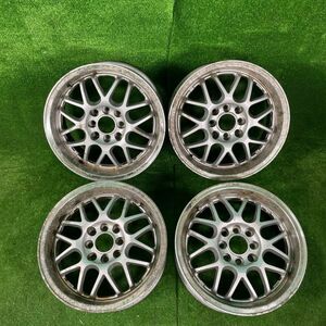 ALL 1円から！売切！ 576.Racing HART 15×6.5J +32 100 114.3 4穴 マルチ 4本 レーシングハート 希少 アルミホイール レストアベース