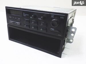 実働品!!! 保証付 日産純正 T-QGD21 ダットサントラック ダットラ GL 1995/7 ラジオデッキ カーオーディオ ステー付き F-7510A SB031 棚D2