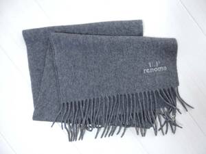 美品 レノマ renoma ★ マフラー グレー