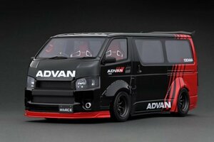 ★1/18 T・S・D WORKS HIACE Black/Red IG2805 イグニッションモデル