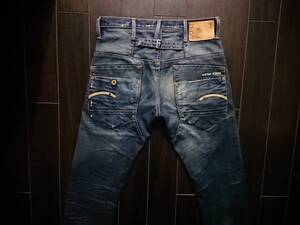 G-STAR RAW♪BLADE SLIM♪Italy♪ジースター♪ウォッシュ＆ダメージ♪傑作♪希少♪W29 L32♪50220 1101 1366