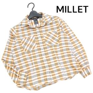 MILLET ミレー MIV0310 通年 COOLMAX♪ 長袖 チェック シャツ ブラウス Sz.S　レディース アウトドア 登山　K3T00301_9#C