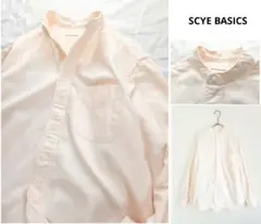 SCYE BASICS　サイベーシック　美色　ノーカラー　シャツ　長袖　36