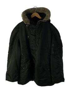 ALPHA INDUSTRIES◆コート/XL/ナイロン/BLK/無地