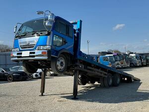 平成13年式・日産コンドル・重機運搬車(ロングジャッキ)・積載10900kg・ツーデフ・走行距離41万㌔・車検令和6年4月10日・自動歩み