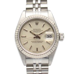 ロレックス デイトジャスト U番 ブランドオフ ROLEX K18WG（ホワイトゴールド） 腕時計 WG/SS 中古 レディース