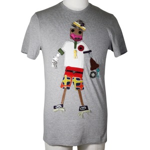 PRADA プラダ ロボット 半袖Ｔシャツ コットン グレー メンズ【W171124682】中古