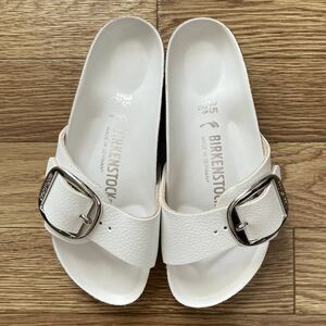 新品未使用 BIRKENSTOCK MADRID BIG BUCKLE ビルケンシュトック マドリッド ビッグバックル 35サイズ ホワイト レザー ドイツ製 レディース