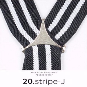 サスペンダー☆Ｙ型☆25ミリ☆吊りバンド☆メンズ☆レディース☆調整可能 ダンス　20，stripe-J　☆即日発送☆新品☆送料無料☆