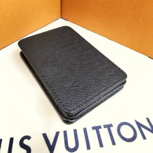 ポケット付き希少種● ルイヴィトン 1552 VUITTON ルイヴィトン 小銭入れ コインケース ポルトモネ ボワット M30382 タイガ ノワール 黒 