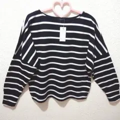 新品 ボーダー 厚手 カットソー♥L GRL