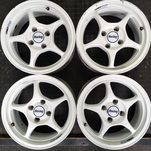 管理番号：V12-155【4本価格】【14×6J 4穴PCD100 ET+38】ENKEI RACING エンケイレーシング・店頭直接引取OK