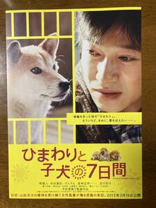 映画チラシ フライヤー ★ ひまわりと子犬の7日間 ★ 堺雅人/中谷美紀/でんでん/若林正恭/檀れい/小林稔侍/吉行和子/ 監督 平松恵美子