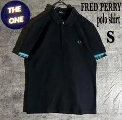 FRED PERRY フレッドペリー　ポロシャツ　刺繍　人気カラー　水色　S