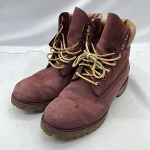 【中古】Timberland スエードレースアップブーツ 27.5cm A19N8 レッド[240019473314]