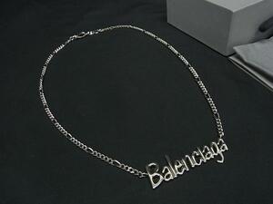 1円 ■極美品■ BALENCIAGA バレンシアガ ネックレス ペンダント アクセサリー レディース メンズ シルバー系 BN1402