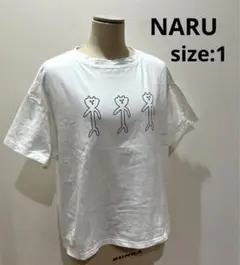 ナル NARU Tシャツ 半袖 ホワイト デザインにゃんこ 1 レディース 日本