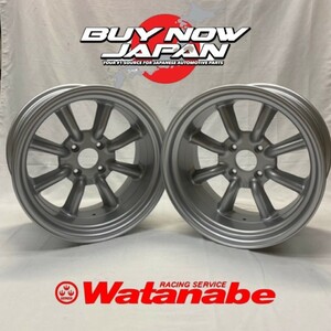 【在庫あり即納】RS Watanabe R TYPE 17×9.5J-23 4H-114.3シルバーメタリック/ 17インチ ワタナベ アルミホイール 2本