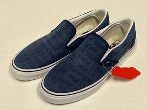 激レア!! VANS SLIPON 紺 レザー OFF THE WALL US10 (28cm) アメリカ企画限定!! スリッポン バンズ 