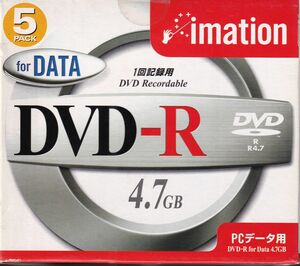 新品■imation イメーション DVD-R 5枚組 DVD-R4.7PSX5