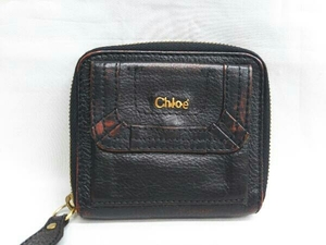 Chloe クロエ 01-11-99 二つ折り財布 黒 ブラック レディース