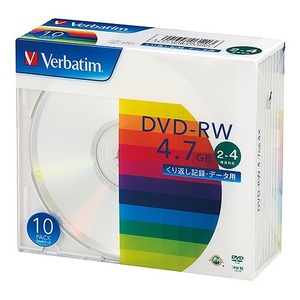 バーベイタム(Verbatim) データ用DVD-RW 2-4倍速 DHW47Y10V1(25072)