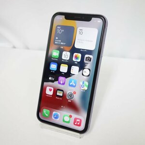 *60日保証* SIMフリー iPhone 11 64GB パープル au NW利用制限○ バッテリー100% インボイス対応可 送料無料 【専0220-180-0313東】兼P