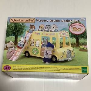 未使用[シルバニアファミリー]二階建て幼稚園バス Sylvanian Families Nursery Double Decker Bus 5101 海外版 並行輸入品 エポック社