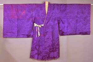 ◆中古装束【法衣 紫に柄】装束・僧侶・法要・寺院 E6