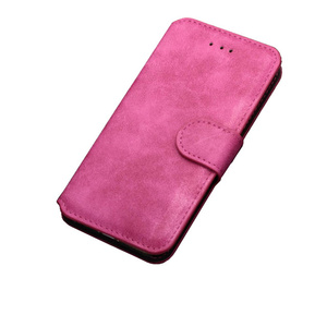 即決・送料込)【スェードレザー調手帳型ケース】GauGau iPhone6s Plus/6 Plus Bi-Fold Case Pink スタンド機能付き