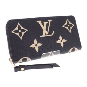 【LOUIS VUITTON】ジッピー・ウォレット M80481 長財布 モノグラムアンプラント ブラック ベージュ ファスナー レディース メンズ【財布】