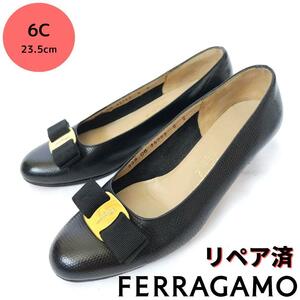 サルヴァトーレ・フェラガモ【Ferragamo】ヴァラ リザード型押し パンプス