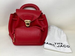 ◆MarcJacobs マークジェイコブス ミニリュック 赤 レッド レザー M0016608 保管袋付き 中古◆12762