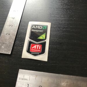 AMD Sempron ATI RADEON graphicsパソコンエンブレムシール@1861