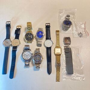 615-0191 腕時計 10点まとめて CASIO LAPS ELLE CARIB NEW SWISS ARMY など