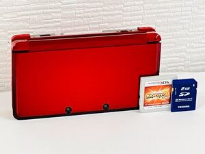 【送料無料】Nintendo ニンテンドー 3DS 本体(CTR-001/レッド)＋ポケットモンスター サン ソフト+SDカード2GB付き 任天堂 動作未確認