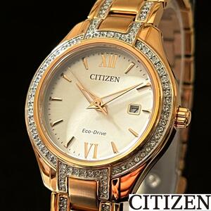 【CITIZEN】展示品特価/シチズン/レディース腕時計/お洒落/激レア/希少/女性用/プレゼントに/ローズゴールド色/ウオッチ/エコドライブ