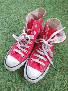 CONVERSE ALLSTAR　HI　ハイカット　コンバース　スニーカー　赤23.5　★1407260033271