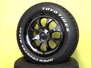 S3818 新品 マッドクロス グレイス 7J +38 ブラッククリア 225/65R17 オープンカントリー A/T EX ホワイトレター ハリアー RAV4 CX5 CX8