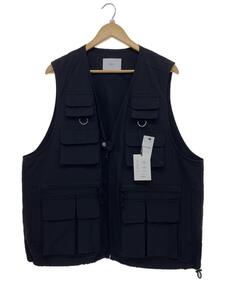 stein◆WINDBREAKER MULTI POCKET VEST/ナイロンベスト/S/ナイロン/BLK