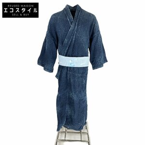 美品/ Porter Classic ポータークラシック SASHIKO LIGHT YABO YUKATA 剣道刺し子 ライト 野暮浴衣/ コート 2 ブルー メンズ