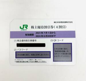 FM47*0.8　未使用　JR東日本　株主優待割引券(4割引き)　1枚　有効期限2023年7月1日から2024年6月30日まで【取引メッセージにて番号通知】