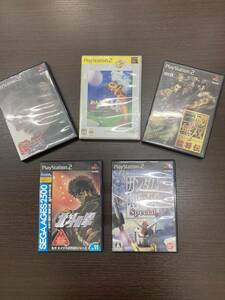 【♯6995】PS2ソフトおまとめ5本　鉄拳タッグ/みんなのゴルフ４/北斗の拳/三国無双2猛将伝/ガンダム無双スペシャル　動作未確認