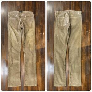 J821TC メンズ パンツ A.P.C. アーペーセー コーデュロイ カーキ スリム 細身 ストレッチ 秋 冬 / W30 送料520円