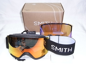 ゲリラセール超特価!!Japan正規品新品24 SMITH Squad XL/Black/CP Photochromic Red MRR[調光] /CP Storm Blue レンズ付き