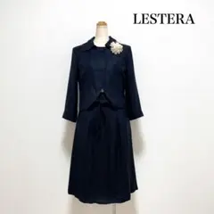 LESTERA フォーマル スカートスーツ ネイビー セレモニー 卒入学 式典